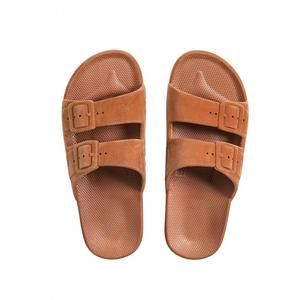 NEW FREEDOM MOSES women's dulce velvet slides in brown